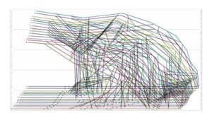 Shop Architects, DUNESCAPE immagine dell'unico elaborato prodotto per la realizzazione: template in scala 1:1 per il taglio sul posto dei componenti standard in legno 