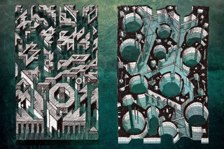 Carlo Prati. Tendenza/Albini redoux. 2015. Tecnica Mista. cm 180x120.